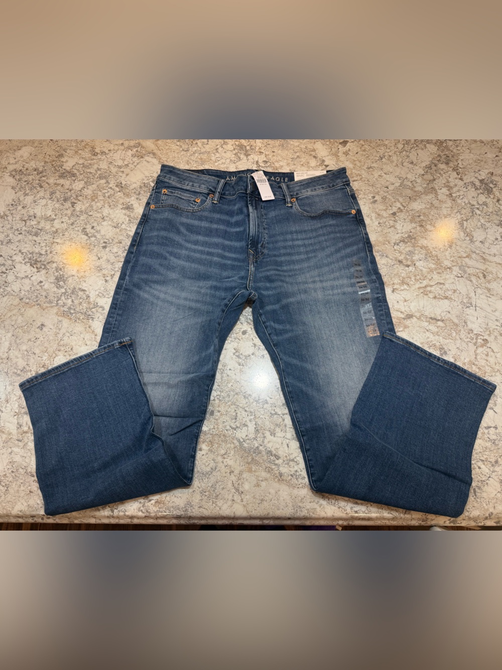 American Eagle Outfitters Men's Faded Blue Bootcut Jeans